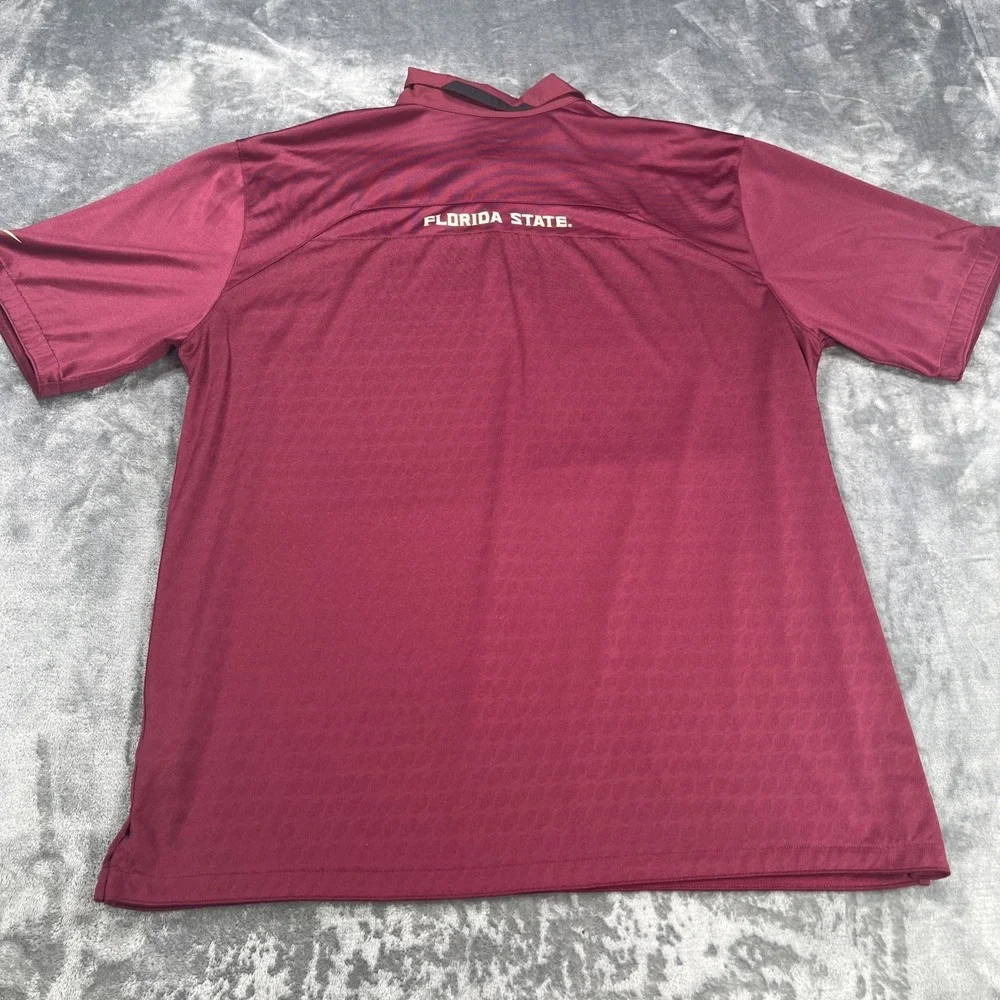 Florida State Seminoles Nike Polo Shirt Mens XL Golf Dri-Fit FSU Football Vented